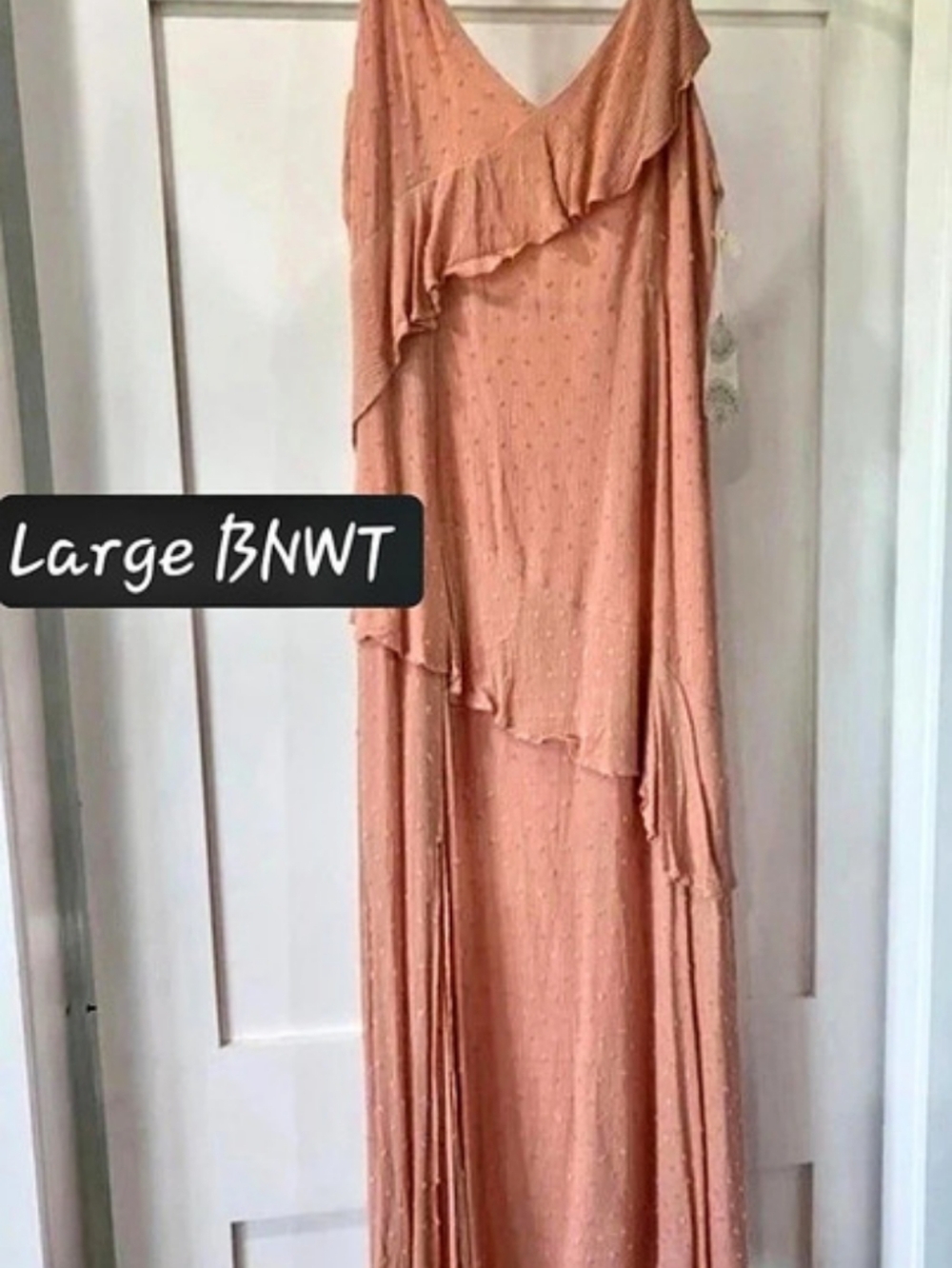 ALTAR'D STATE Maxi Dress in Coral Size Large NWT